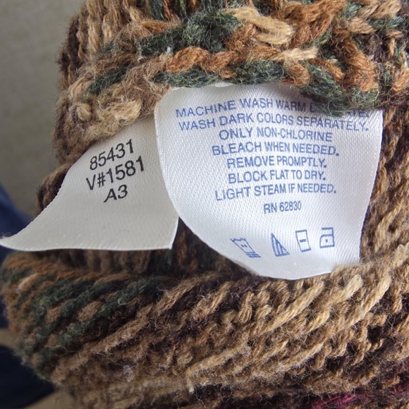 Vintage Lands End Fair Isle Sweater Mens Sz XL - Picture 8 of 10